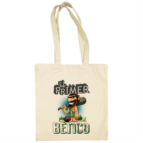 Bolsa de tela frase el primer bético para hincha de su equipo de fútbol