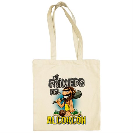 Bolsa de tela frase el primero del Alcorcón para hincha de su equipo de fútbol