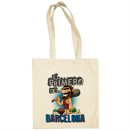 Bolsa de tela frase el primero del Barcelona para hincha de su equipo de fútbol