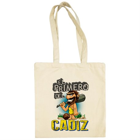 Bolsa de tela frase el primero del Cádiz para hincha de su equipo de fútbol