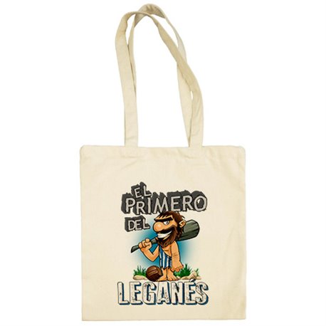 Bolsa de tela frase el primero del Leganés para hincha de su equipo de fútbol
