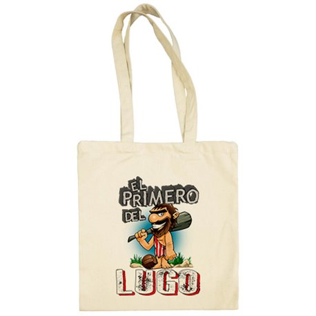 Bolsa de tela frase el primero del Lugo para hincha de su equipo de fútbol