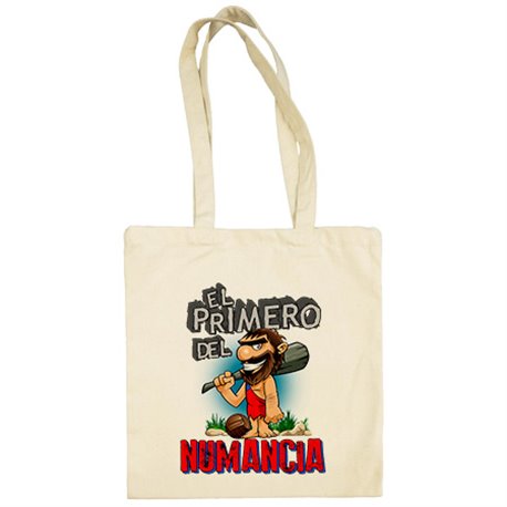 Bolsa de tela frase el primero del Numancia para hincha de su equipo de fútbol