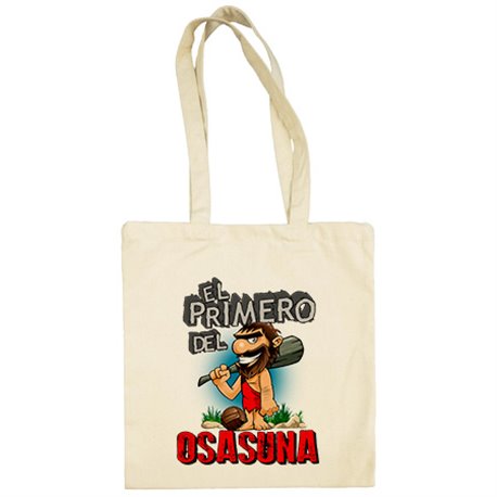 Bolsa de tela frase el primero del Osasuna para hincha de su equipo de fútbol (DESACTIVAR)
