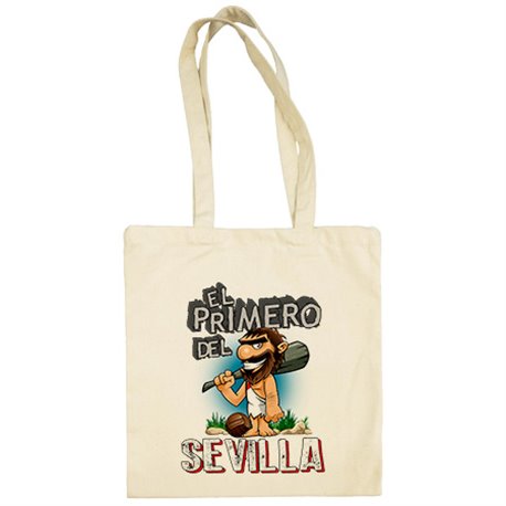 Bolsa de tela frase el primero del Sevilla para hincha de su equipo de fútbol