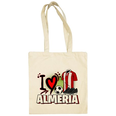 Bolsa de tela para enamorado de su equipo de fútbol de Almería
