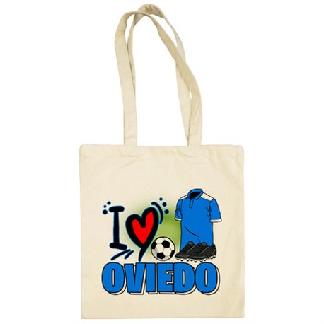 Bolsa de tela para enamorado de su equipo de fútbol de Oviedo