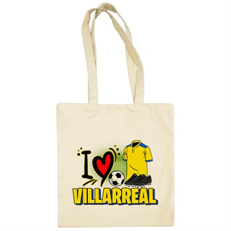 Bolsa de tela para enamorado de su equipo de fútbol de Villarreal