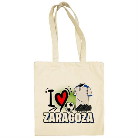 Bolsa de tela para enamorado de su equipo de fútbol de Zaragoza