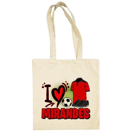 Bolsa de tela para enamorado de su equipo de fútbol del Mirandés