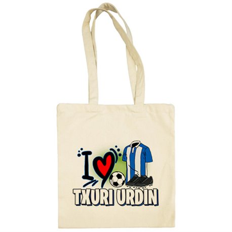 Bolsa de tela para enamorado de su equipo de fútbol txuri urdin