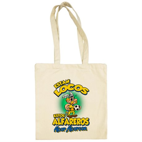 Bolsa de tela parodia de Asteris para aficionados al fútbol de Alcorcón