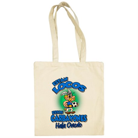 Bolsa de tela parodia de Asteris para aficionados al fútbol de Oviedo
