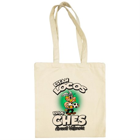 Bolsa de tela parodia de Asteris para aficionados al fútbol de Valencia