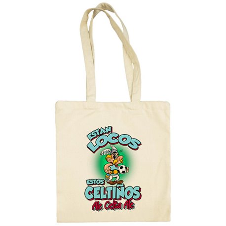 Bolsa de tela parodia de Asteris para aficionados al fútbol del Celta