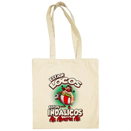 Bolsa de tela parodia de Obelis para aficionados al fútbol de Almería
