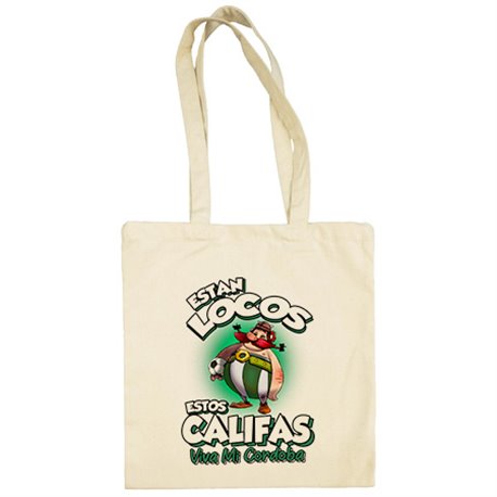 Bolsa de tela parodia de Obelis para aficionados al fútbol de Córdoba