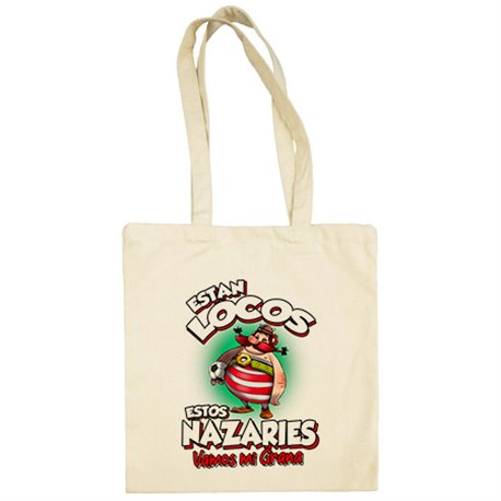 Bolsa de tela parodia de Obelis para aficionados al fútbol de Granada
