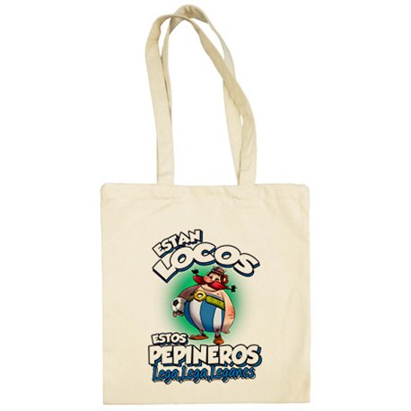 Bolsa de tela parodia de Obelis para aficionados al fútbol de Leganés