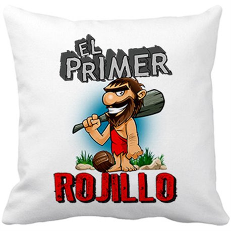 Cojín con relleno frase el primer rojillo para hincha de su equipo de fútbol