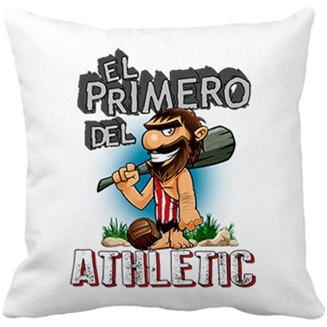 Cojín con relleno frase el primero del Athletic para hincha de su equipo de fútbol