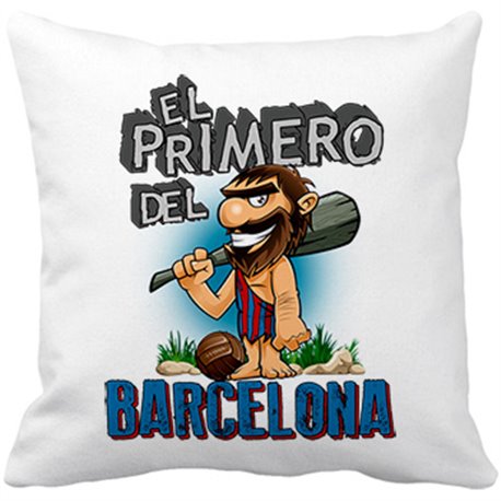 Cojín con relleno frase el primero del Barcelona para hincha de su equipo de fútbol