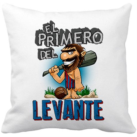 Cojín con relleno frase el primero del Levante para hincha de su equipo de fútbol