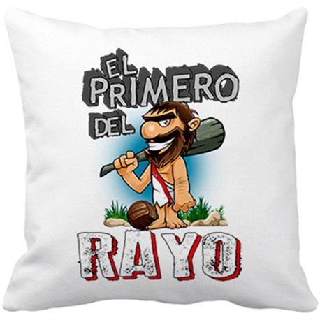 Cojín con relleno frase el primero del Rayo para hincha de su equipo de fútbol