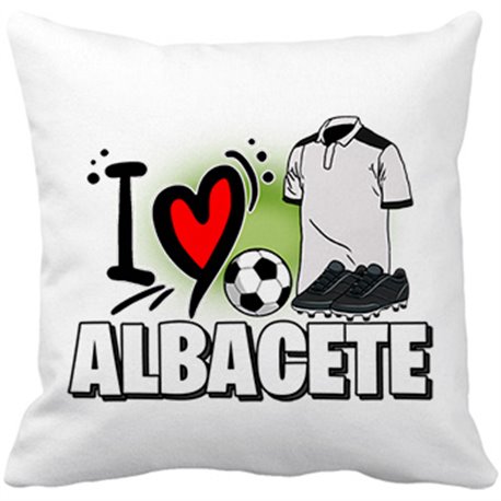 Cojín con relleno para enamorado de su equipo de fútbol de Albacete