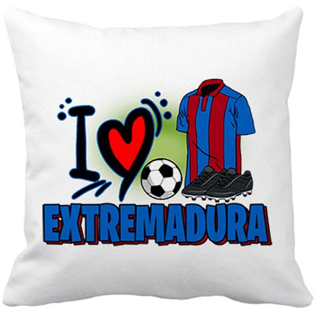 Cojín con relleno para enamorado de su equipo de fútbol de Extremadura