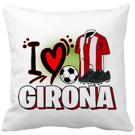 Cojín con relleno para enamorado de su equipo de fútbol de Girona