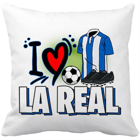 Cojín con relleno para enamorado de su equipo de fútbol de la real