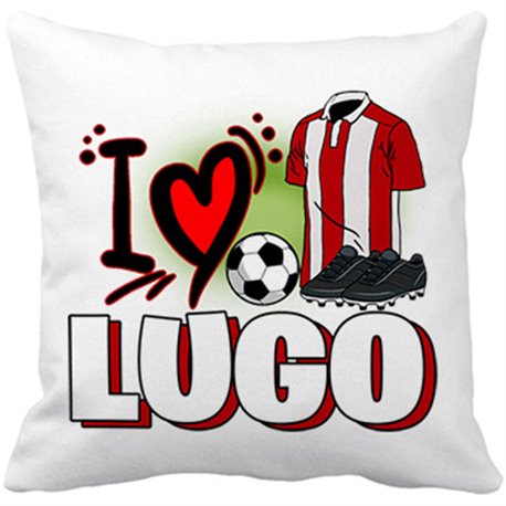 Cojín con relleno para enamorado de su equipo de fútbol de Lugo