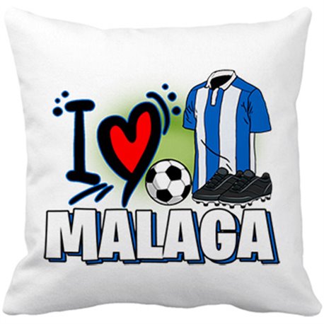 Cojín con relleno para enamorado de su equipo de fútbol de Málaga