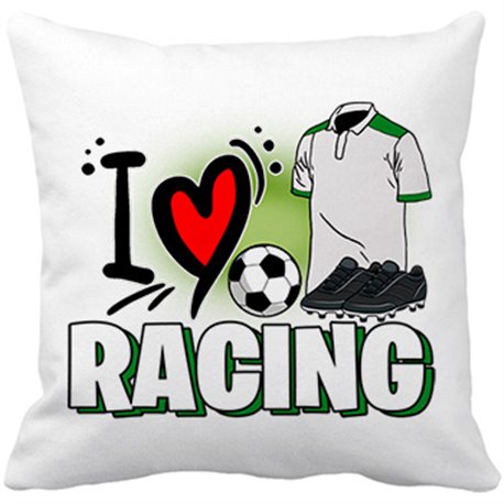 Cojín con relleno para enamorado de su equipo de fútbol del Racing