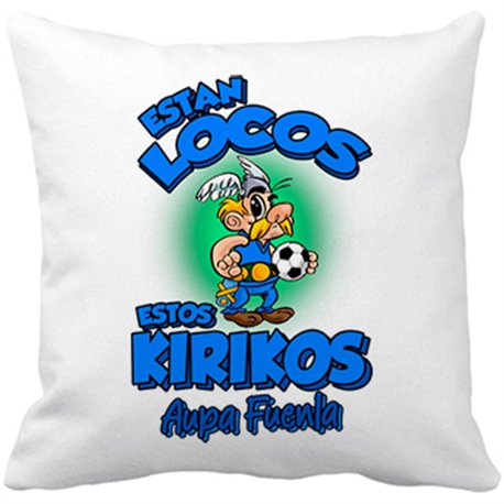 Cojín con relleno parodia de Asteris para aficionados al fútbol de Fuenlabrada
