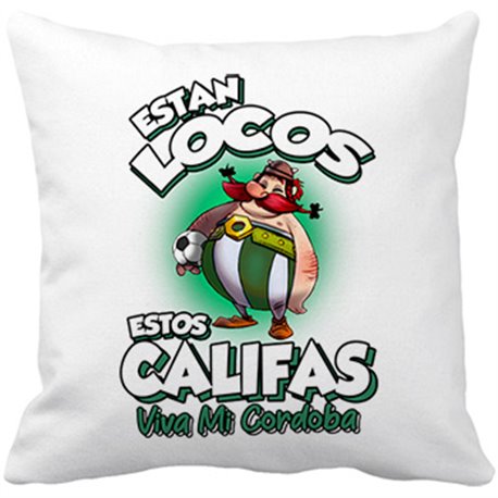 Cojín con relleno parodia de Obelis para aficionados al fútbol de Córdoba