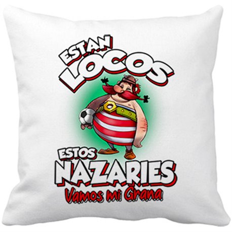 Cojín con relleno parodia de Obelis para aficionados al fútbol de Granada