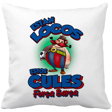 Cojín con relleno parodia de Obelis para culés aficionados al fútbol de Barcelona (DESACTIVAR)