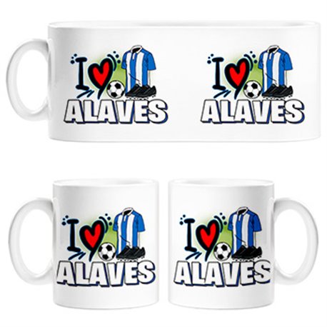 Taza para enamorado de su equipo de fútbol de alavés