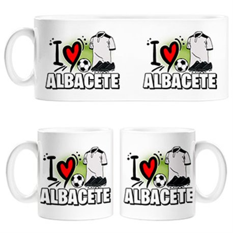 Taza para enamorado de su equipo de fútbol de Albacete