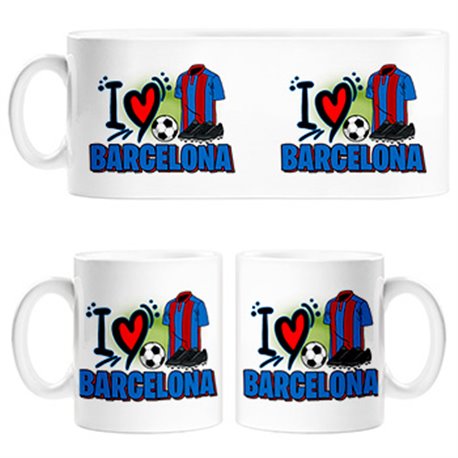 Taza para enamorado de su equipo de fútbol de Barcelona