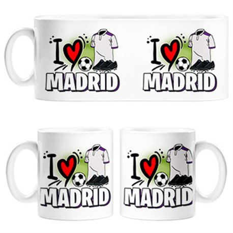 Taza para enamorado de su equipo de fútbol de Madrid