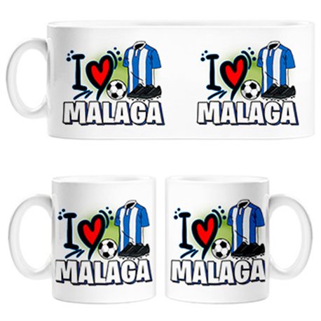 Taza para enamorado de su equipo de fútbol de Málaga