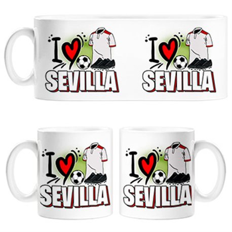 Taza para enamorado de su equipo de fútbol de Sevilla