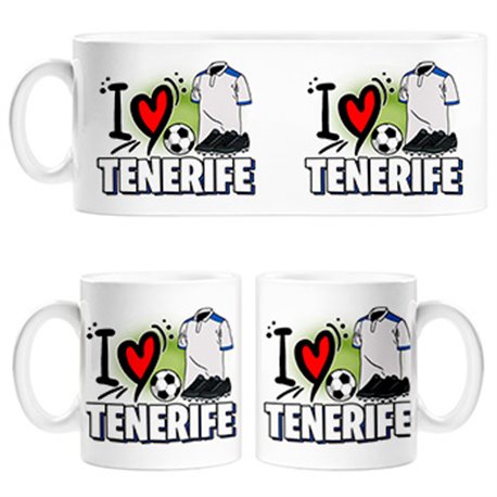 Taza para enamorado de su equipo de fútbol de Tenerife