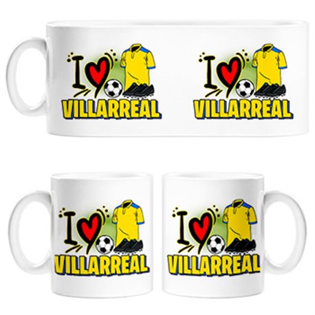 Taza para enamorado de su equipo de fútbol de Villarreal