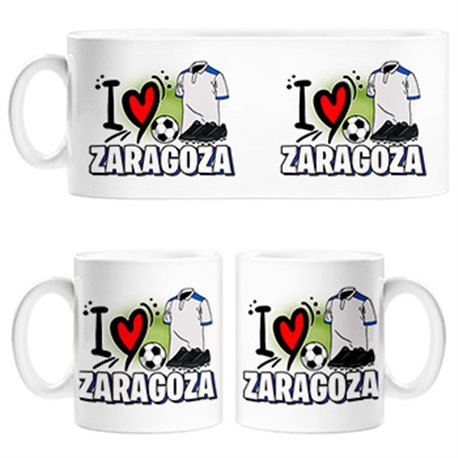 Taza para enamorado de su equipo de fútbol de Zaragoza
