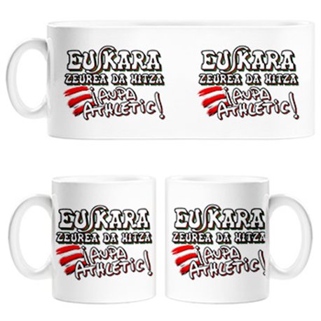 Taza para futboleros frase aupa athletic euskara zeurea da hitza