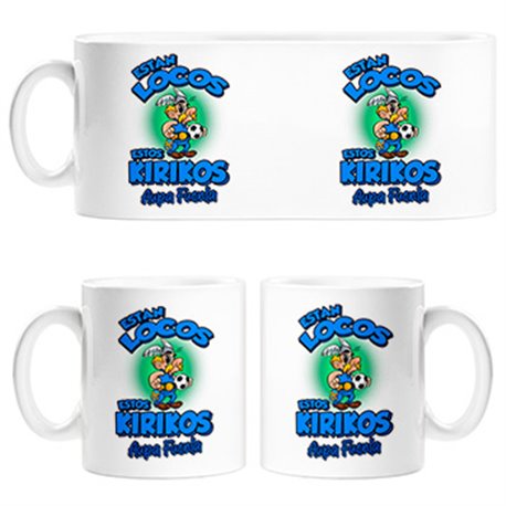Taza parodia de Asteris para aficionados al fútbol de Fuenlabrada